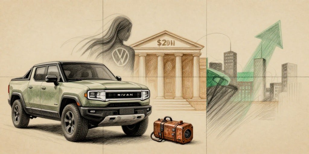 Rivian Faces Feature Controversies, Secures $2B VW Loan as Ride‑Sharing Market Soars